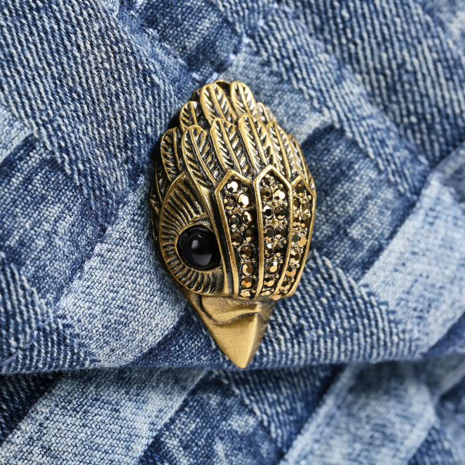 Kurt Geiger mujer Londres grande Kensington suave 2LPR84 | bolsas mezclilla